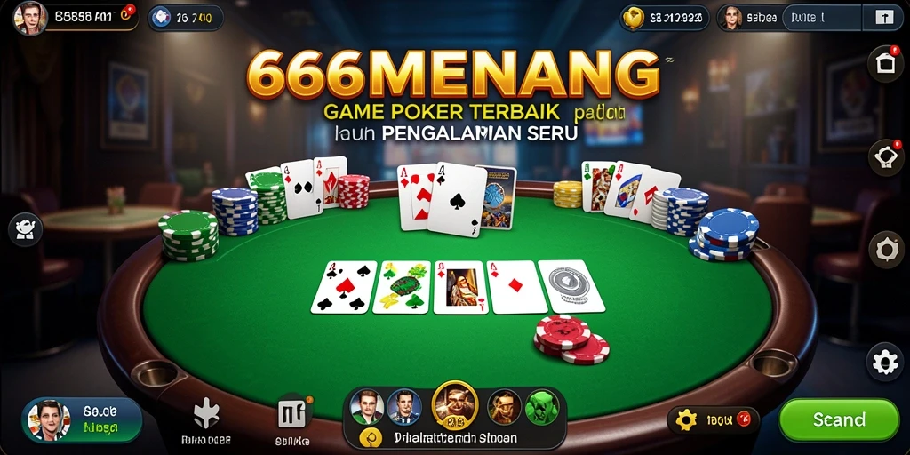 Tangkapan layar gameplay Poker di 666MENANG yang mendebarkan.