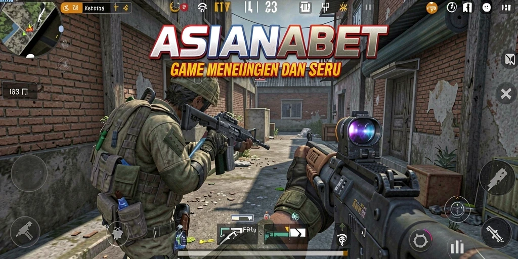Tangkapan layar menampilkan aksi menembak seru di dalam game ASIANABET.