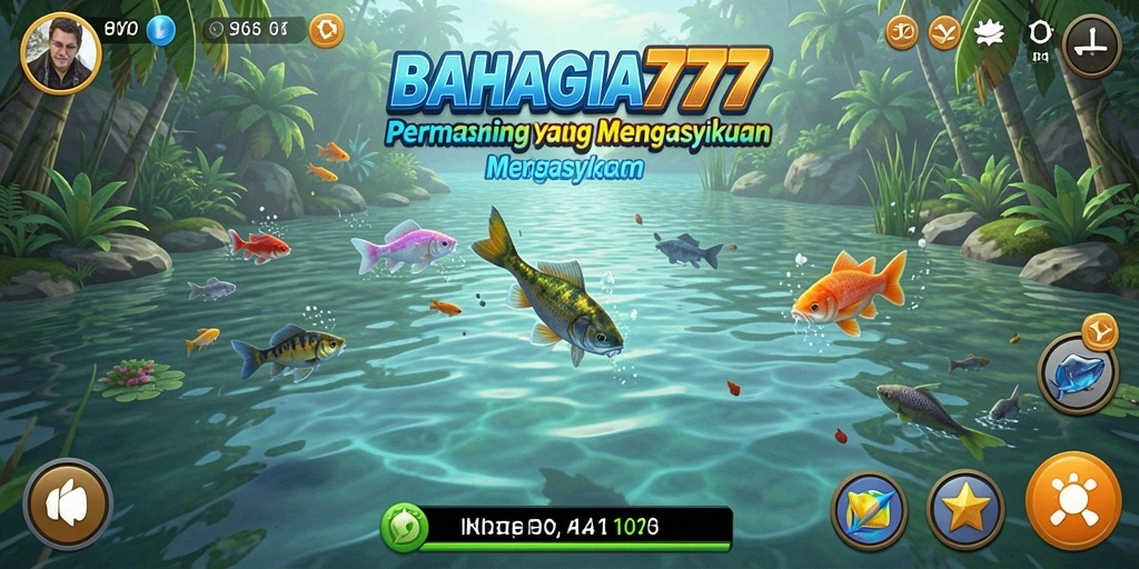 Screenshot gameplay BAHAGIA777 menampilkan momen mendebarkan saat memancing.