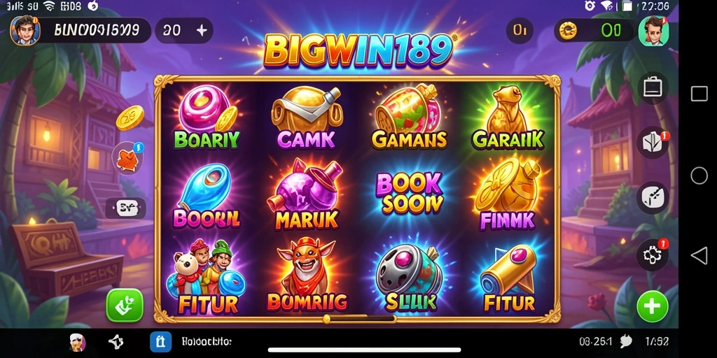 Tangkapan layar gameplay Slot BIGWIN189 yang menarik dan penuh warna.