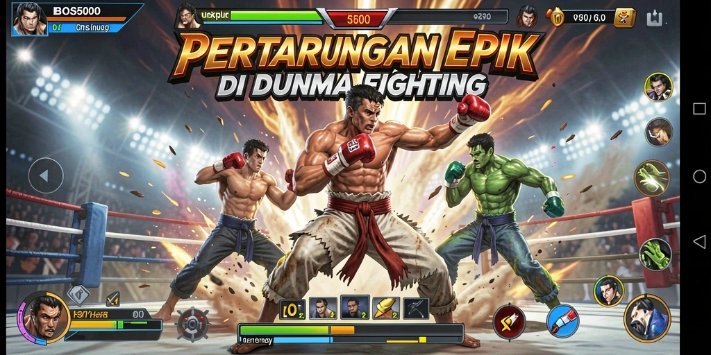 Tampilan seru dari gameplay BOS5000 yang memikat.