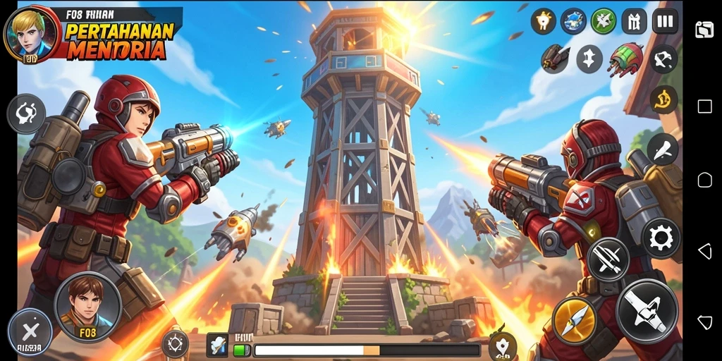 Tampilan gameplay F08 yang menegangkan dan menarik.