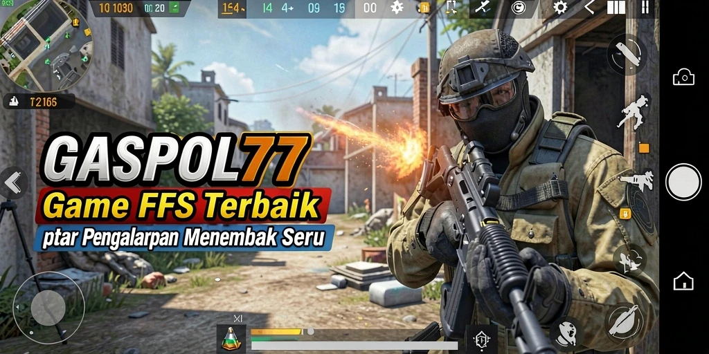 Screenshot GASPOL77 menampilkan aksi seru dalam pertempuran FPS.