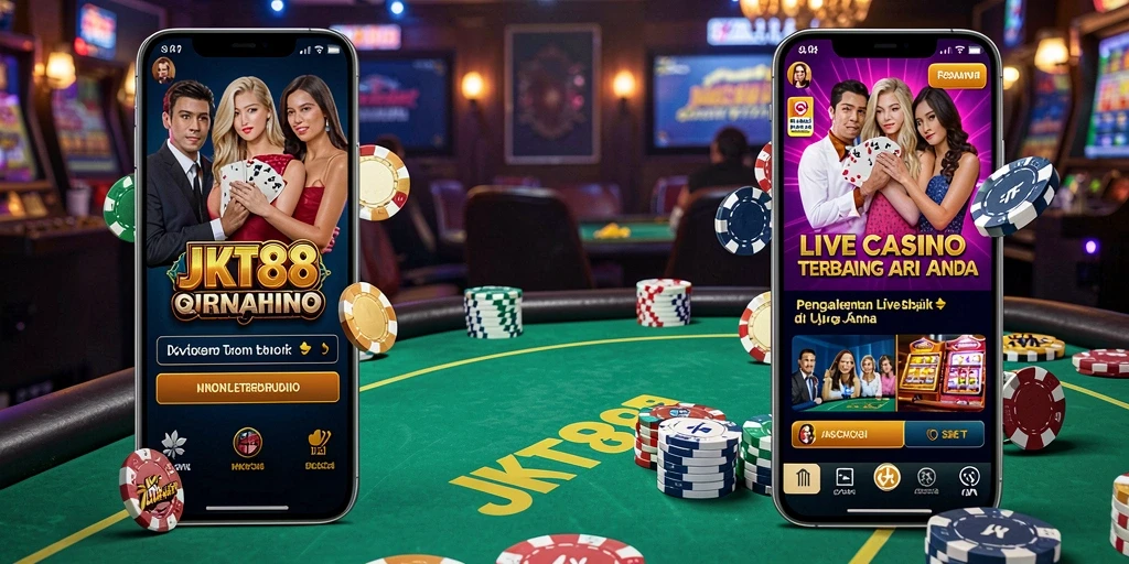 Tampilan gameplay JKT88 Live Casino yang mendebarkan dan interaktif.