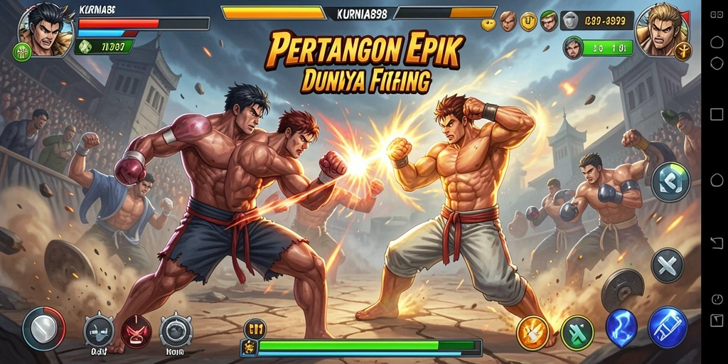 Gameplay mendebarkan dalam pertarungan KURNIA898.