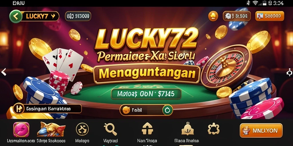 Screenshot utama LUCKY72 menunjukkan gameplay seru dengan grafis menawan.