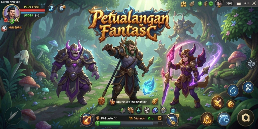 Screenshot utama PT89 menampilkan aksi pertarungan epik di dunia MMORPG.