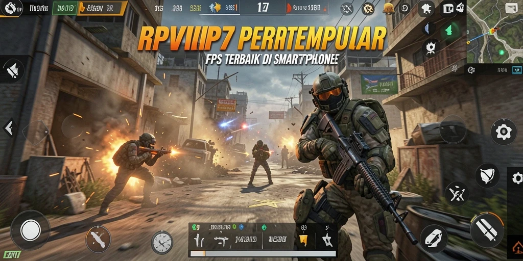 Screenshot gameplay RPVIP7 menampilkan aksi pertempuran yang intens.