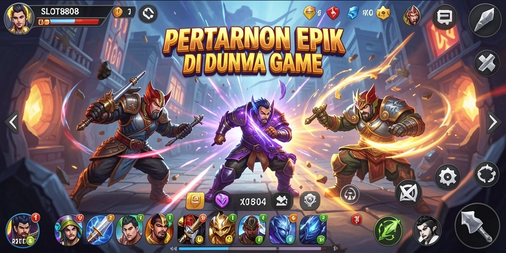 Tampilan menarik dari gameplay pertarungan yang seru.