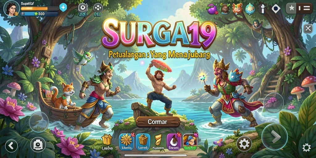 Gameplay SURGA19 yang menampilkan petualangan seru dan eksplorasi.