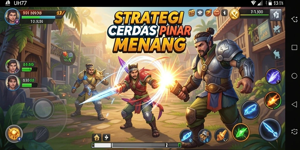 Tangkapan layar UH77 menunjukkan aksi pertempuran strategi yang mendebarkan.