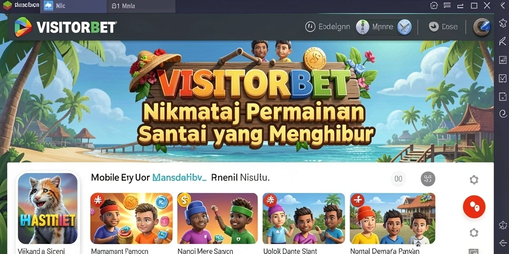 Tampilan gameplay menarik dari VISITORBET yang menggambarkan kesenangan bermain.