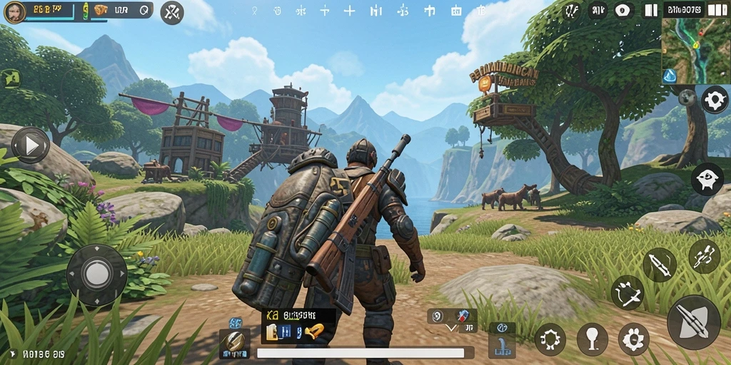 Tampilan gameplay yang menakjubkan di dunia terbuka X78.
